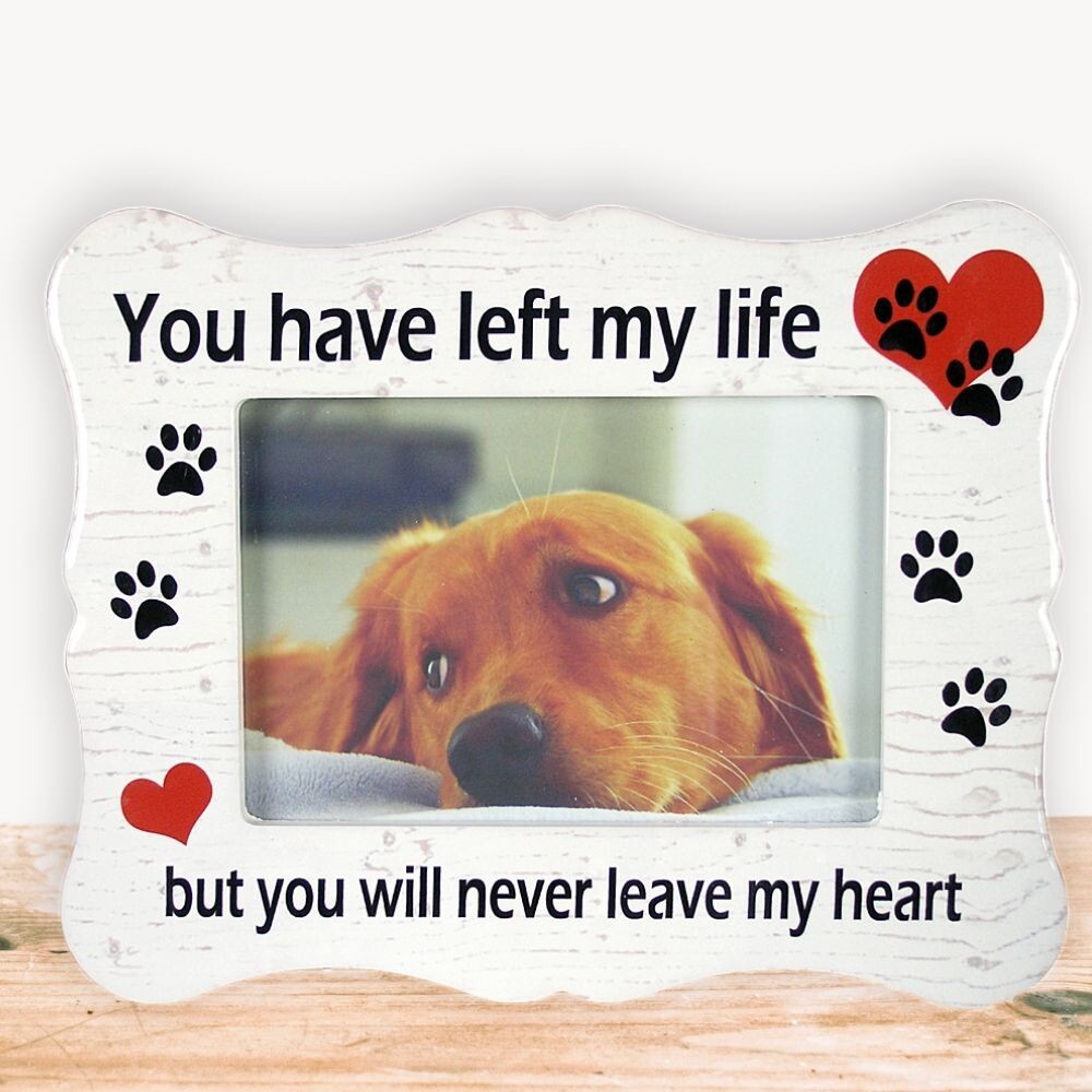 Pet Memorial Ceramic Picture Frame – You Have Left My Life But #2342