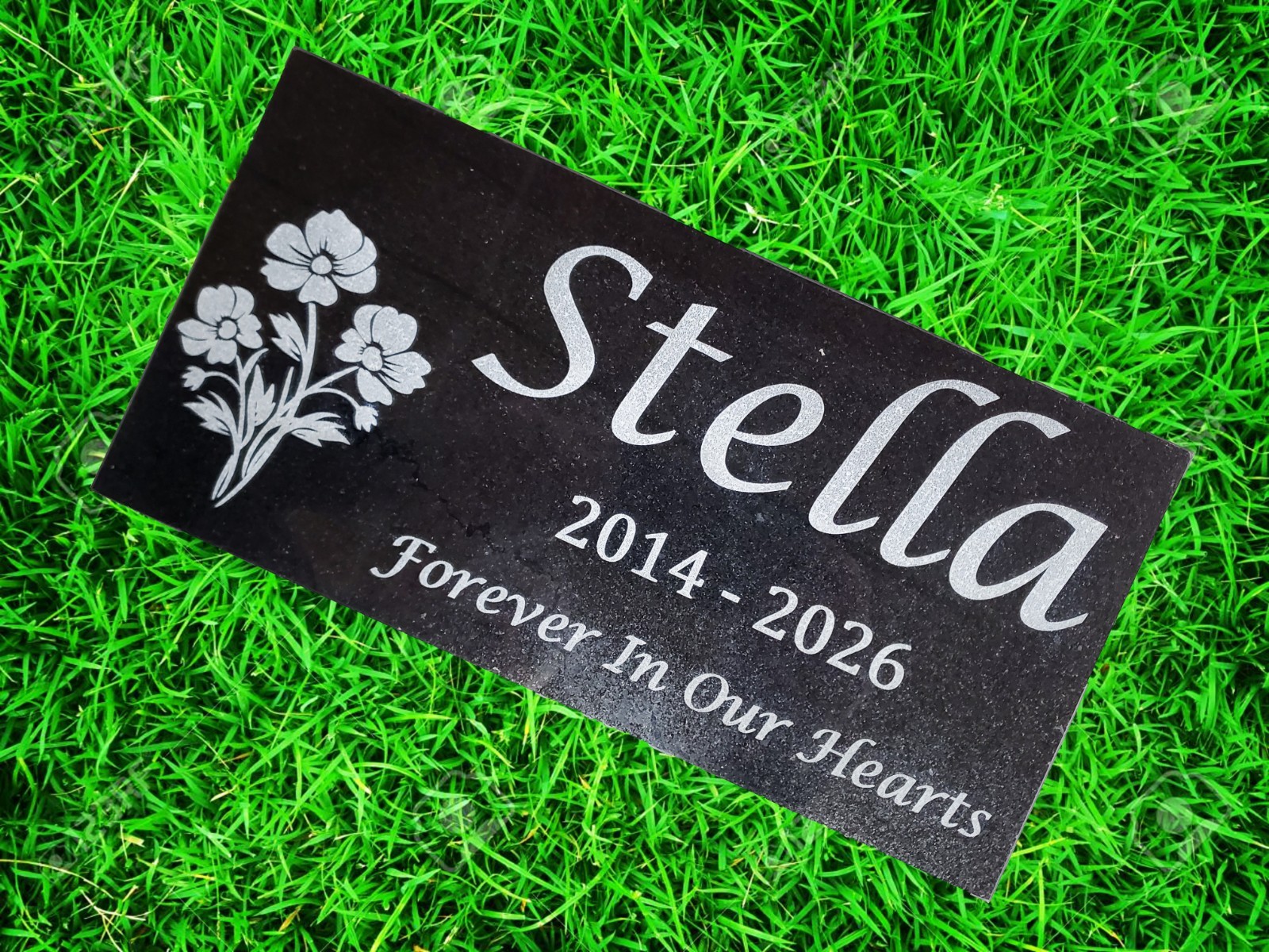 Custom Engraved Granite Pet Memorial Stone – Grave Marker & Headstone Plaque t21