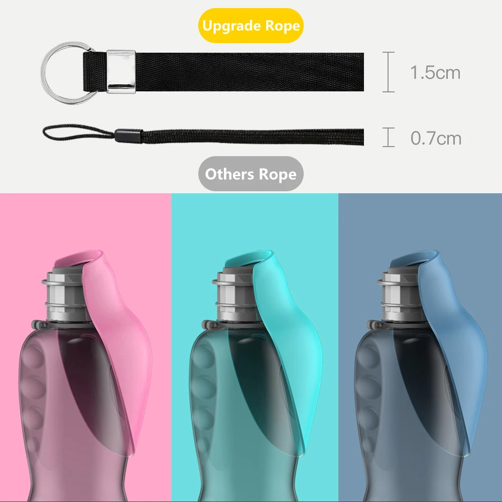 800Ml Portable Dog Water Bottle for Big Dogs Pet Outdoor Travel Hiking Walking F