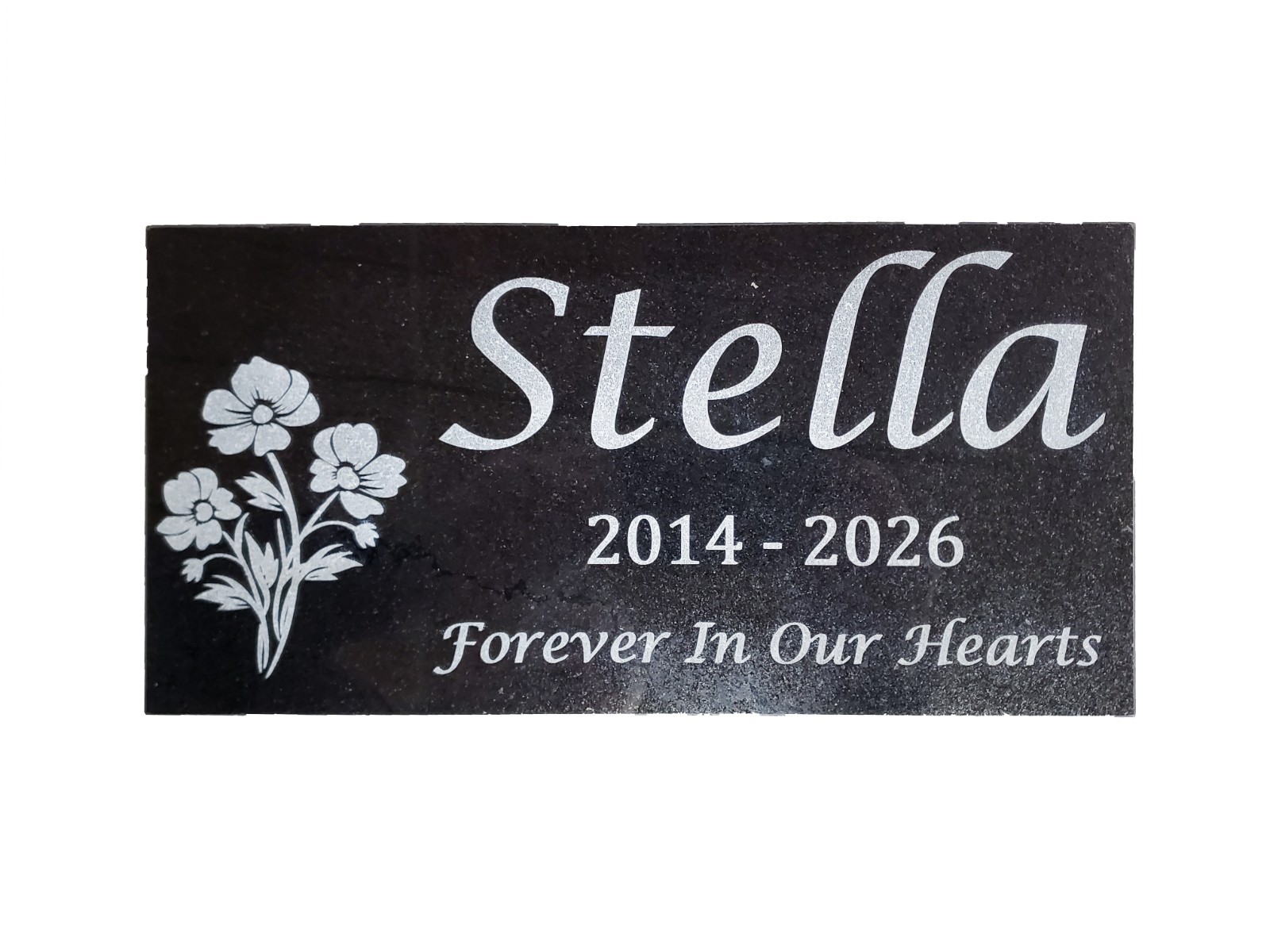 Custom Engraved Granite Pet Memorial Stone – Grave Marker & Headstone Plaque t21