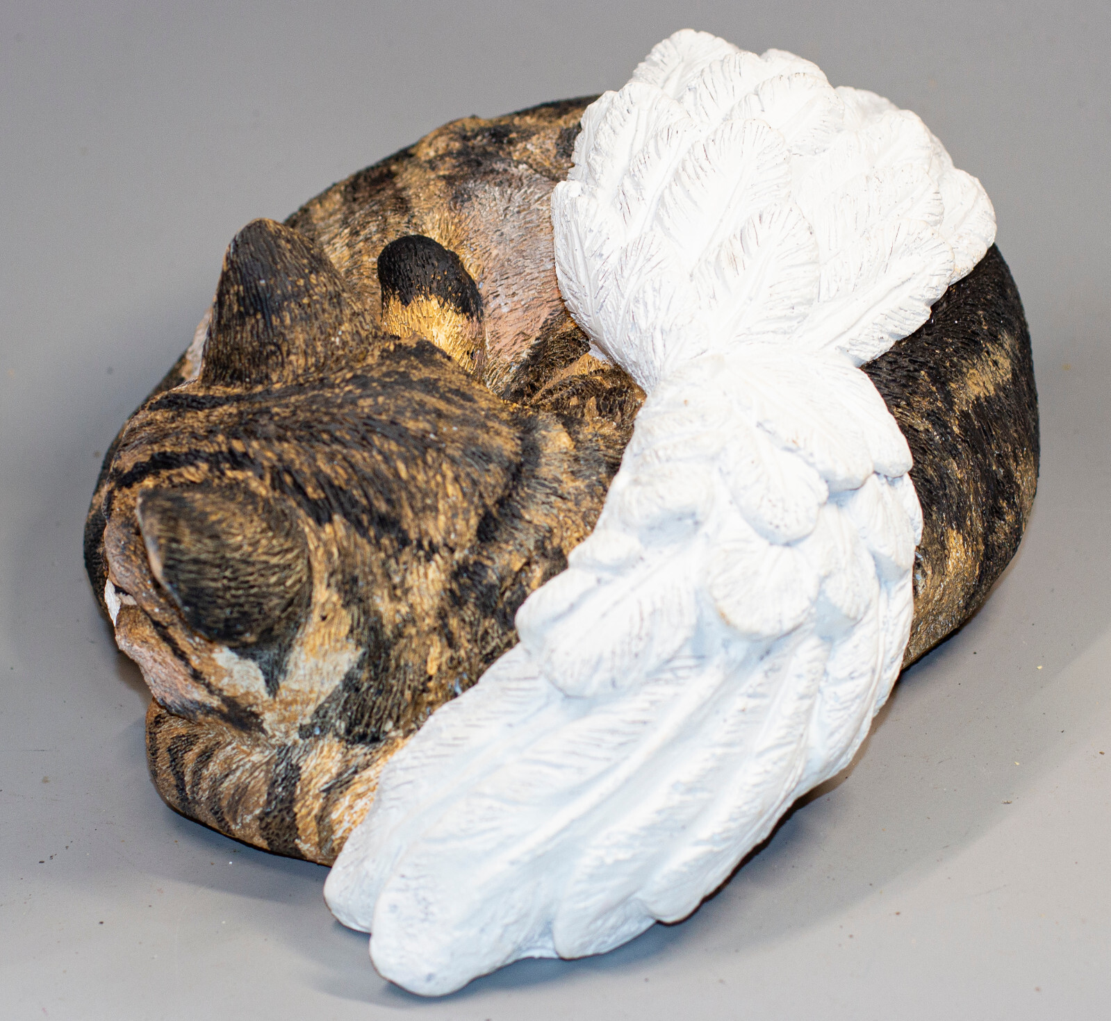 Unique Cat Urn Pet Ashes Cremation Sculpture Angel Wings Funeral Keepsake Casket