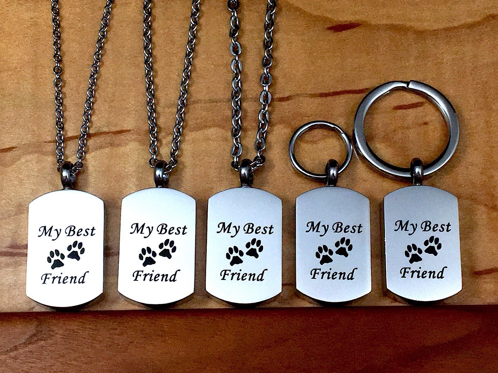 My Best Friend Paws Cremation Urn Necklace for Ashes Dog Pet Cat Memorial Gift