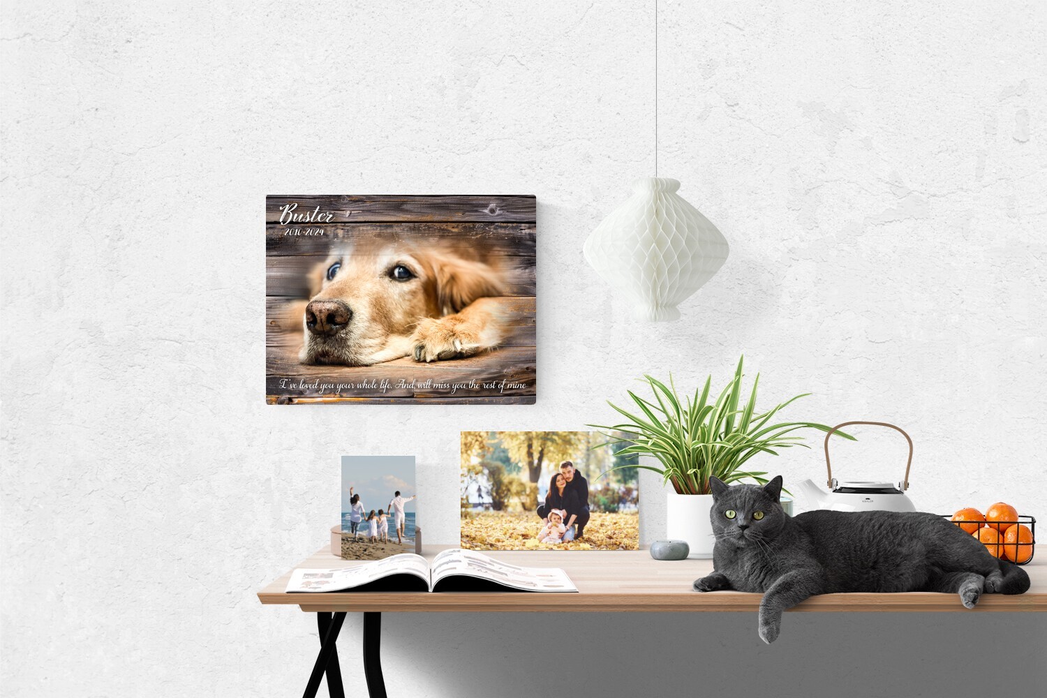 Personalized Pet Memorial Gift with Photo of your Dog Custom Metal Print