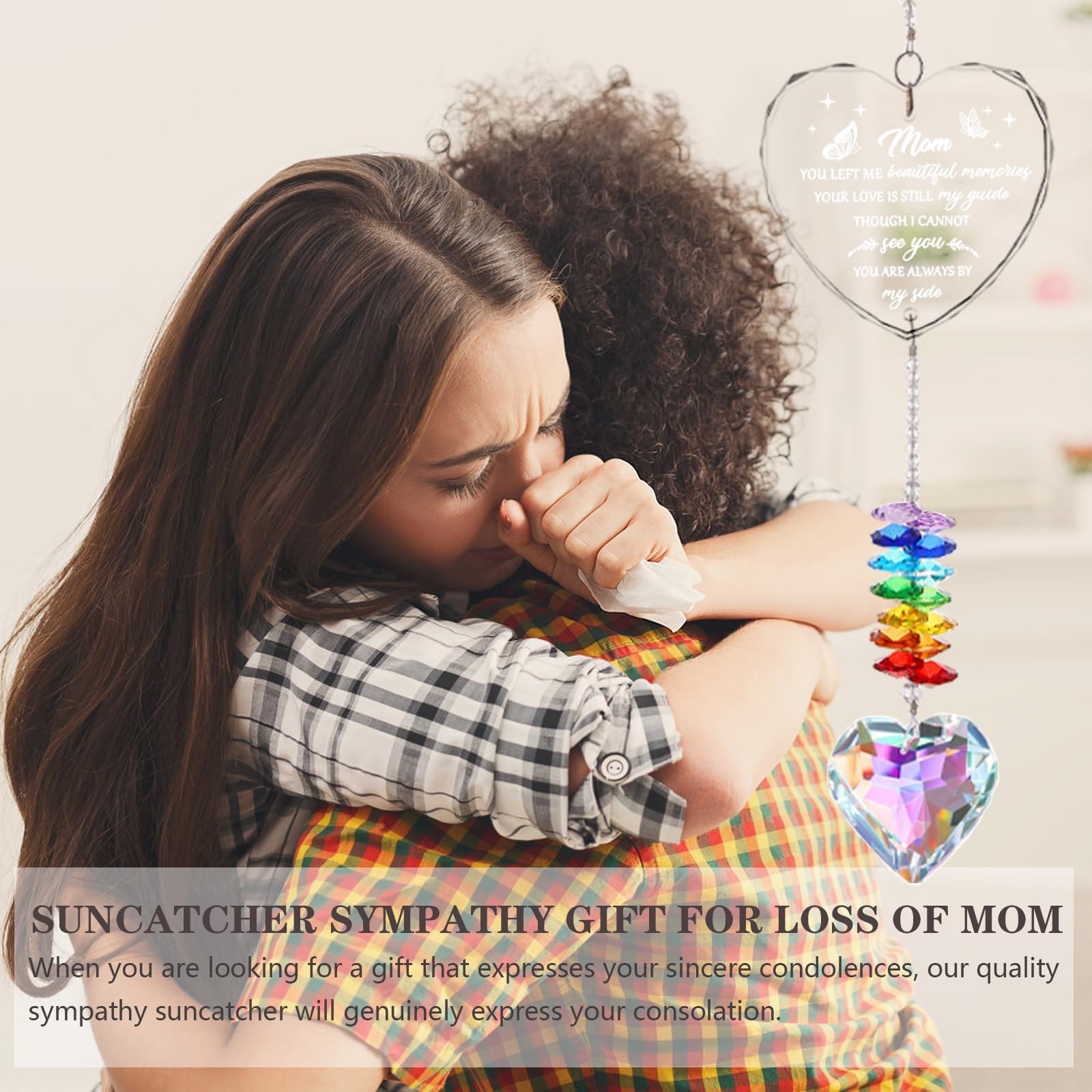 Sympathy Gifts for Loss of Mom, K9 Crystal Suncatcher Memorial Gifts for Loss…
