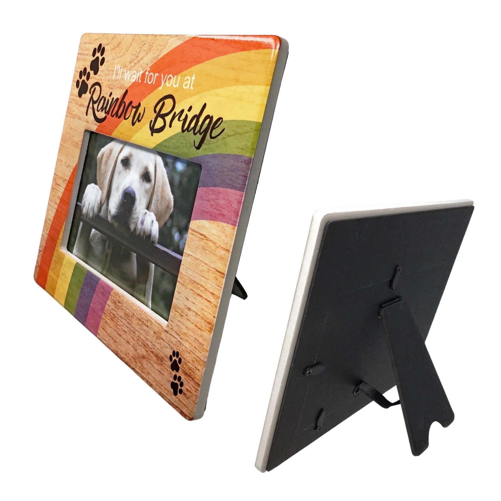 Pet Memorial Rainbow Bridge Frame I’ll Wait for You at Rainbow Bridge #2296