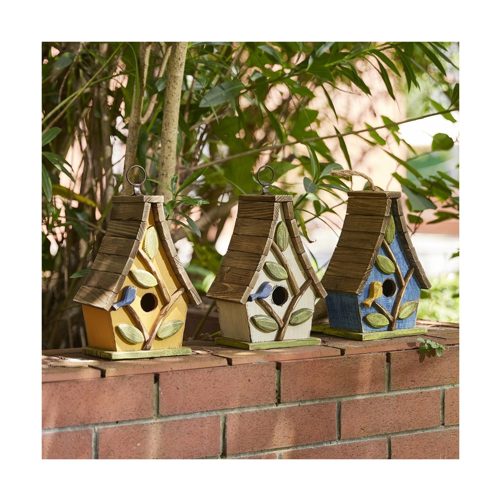 Glitzhome Bird Houses for Outside, Bluebird Houses for Outdoors… FAST USA SHIP