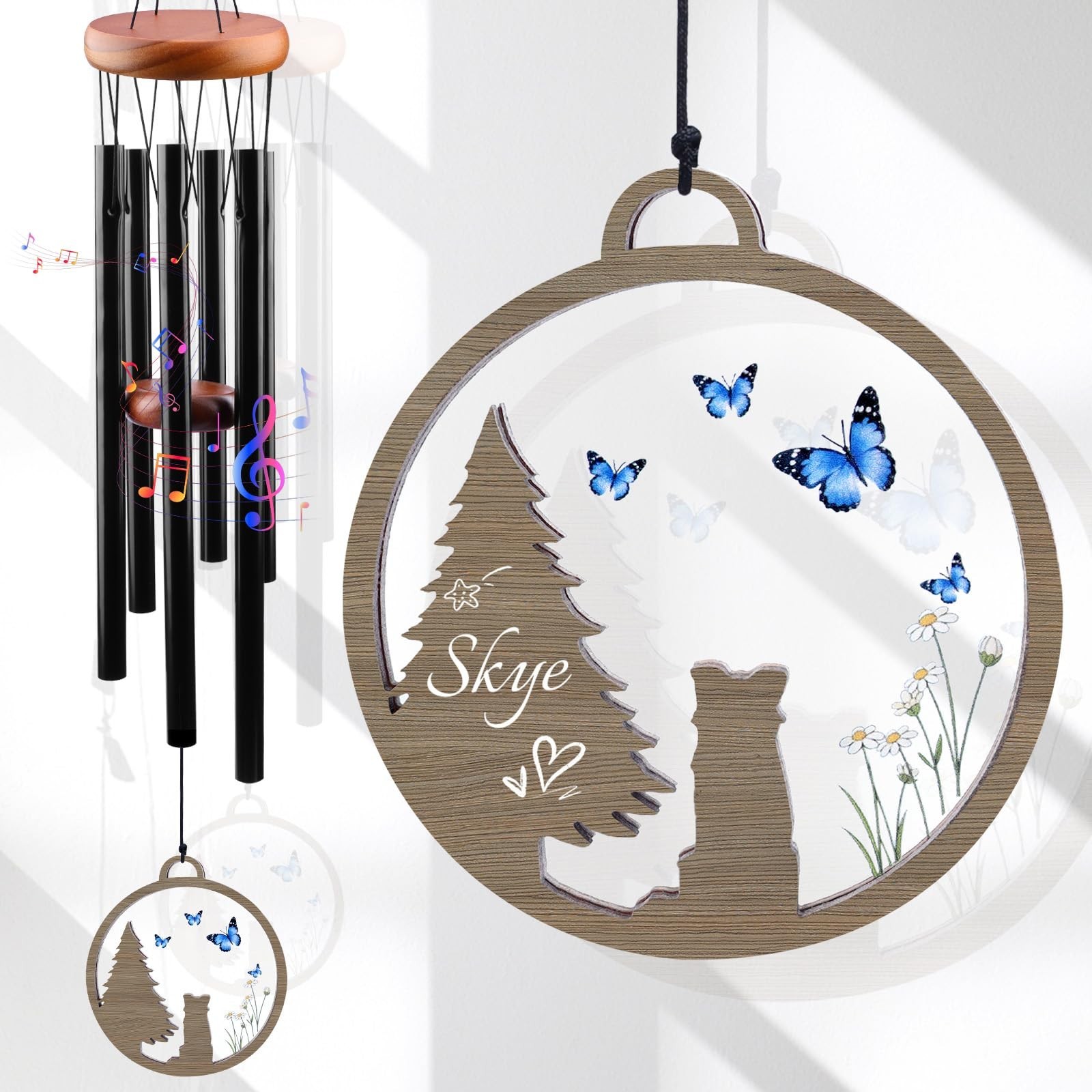Pet Memorial Wind Chime – Dog Memorial Gifts for Loss of Pet, Loss of Pet