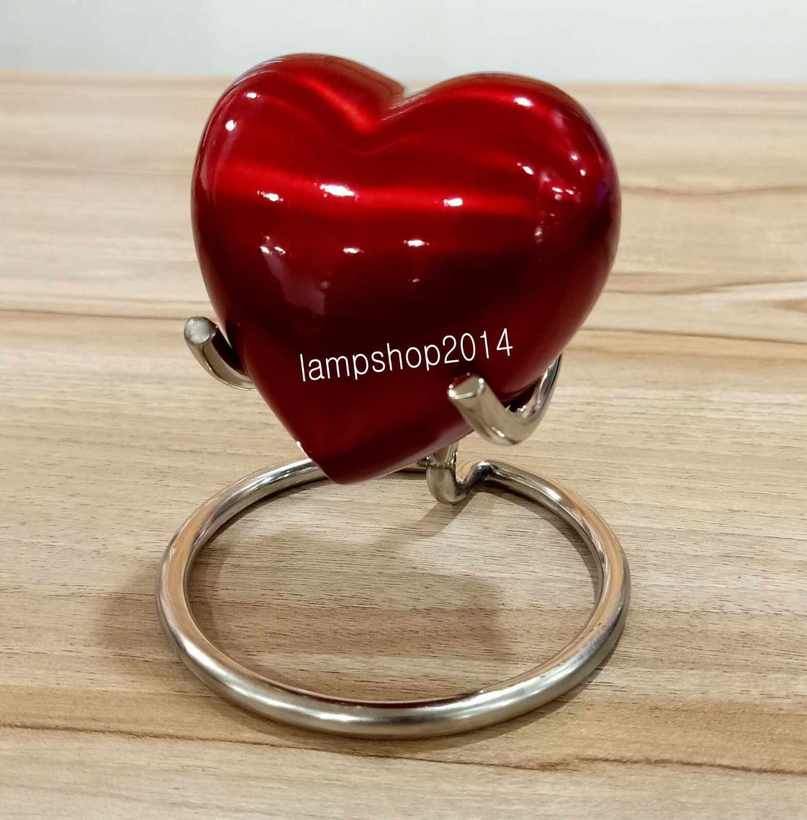 Cremation Urn for Ashes Keepsake Red Heart Urn with Box and Stand Mini Pet urn
