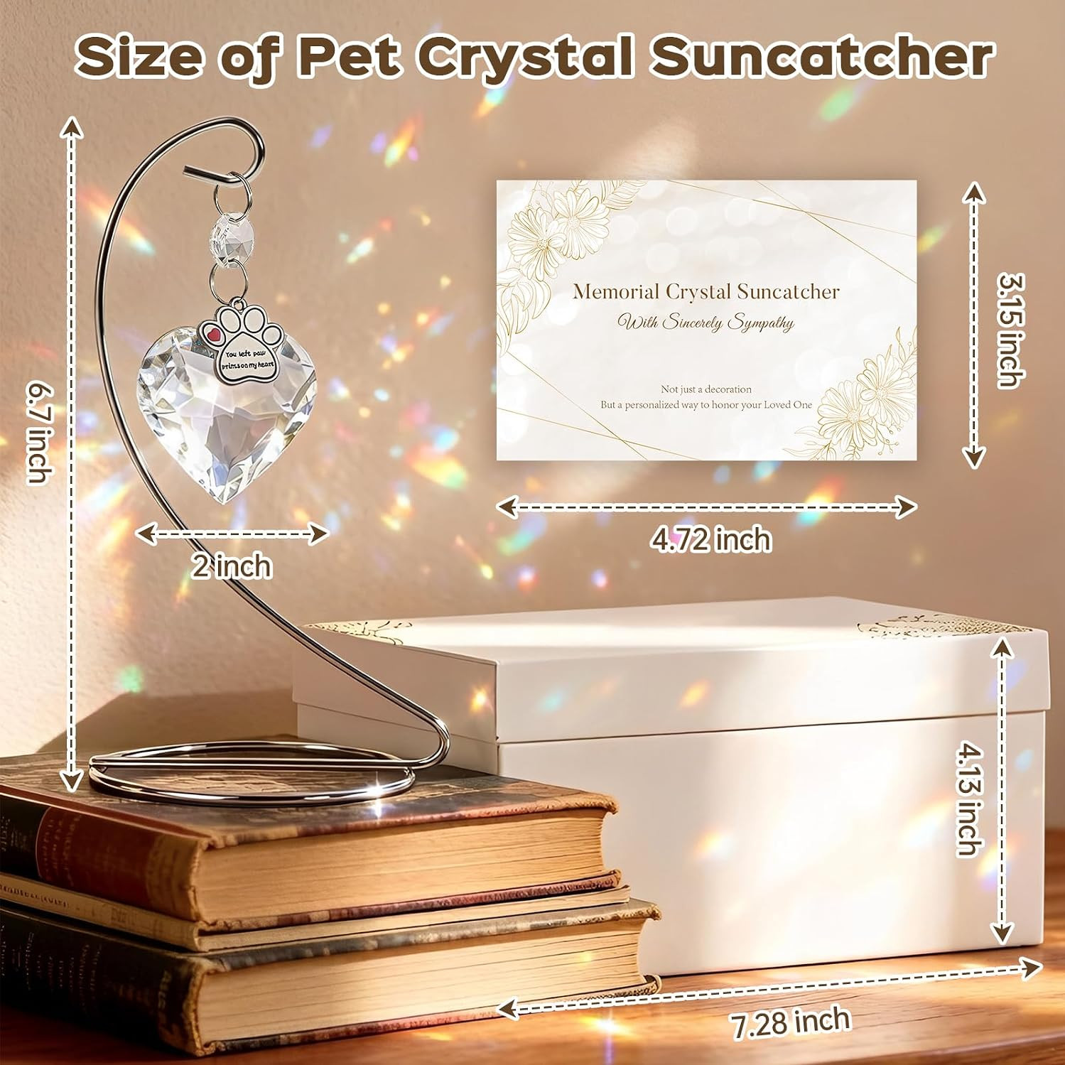 Pet Memorial Suncatcher – Dog Memorial Gifts for Loss of Dog or Cat