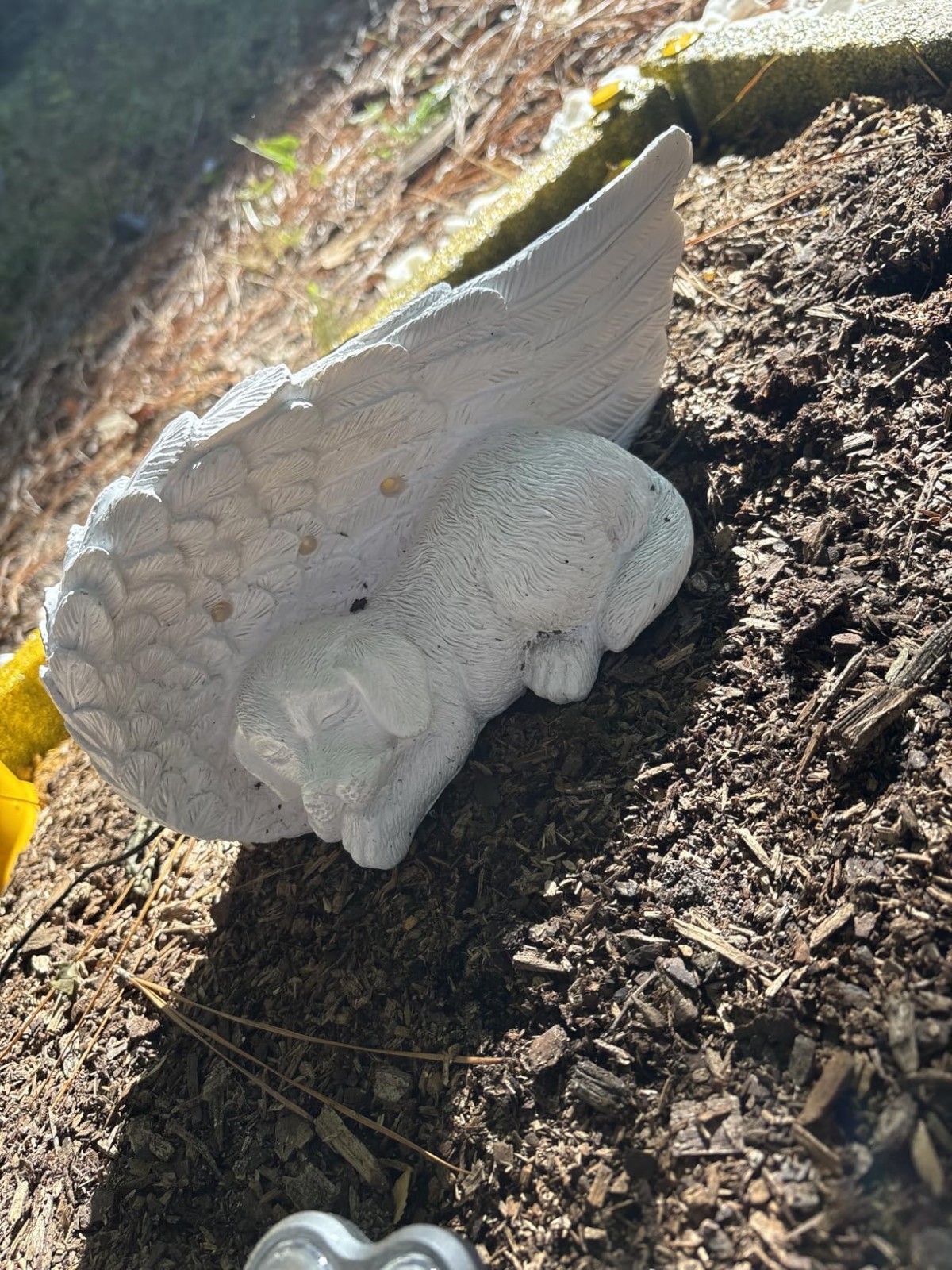 Weather-Resistant Angel Garden Solar Light – Pet Memorial Stone for Remembrance