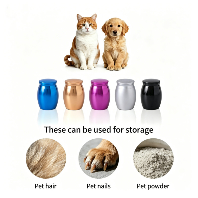Mini Pet Urn for Dog & Cat Ashes – Brass Cremation Memorial Medium Urn New