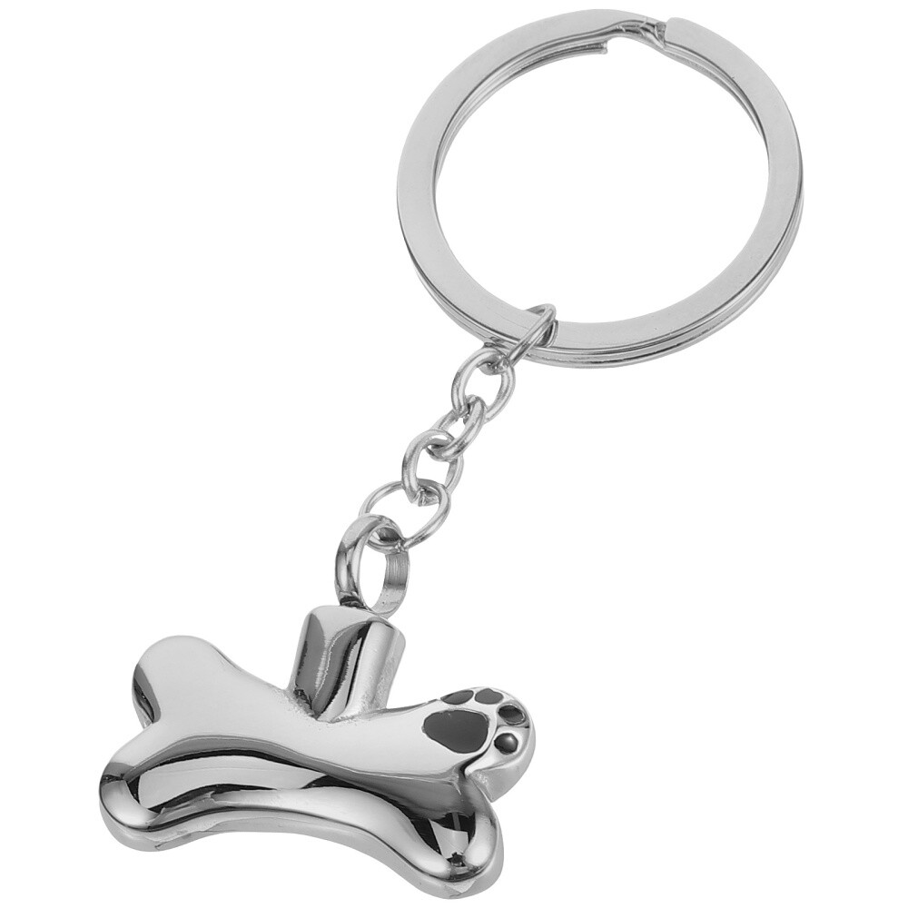 1PC Urn Memorial Pendant Keychain Ash Keepsake Jewelry Bone Shape Pendant