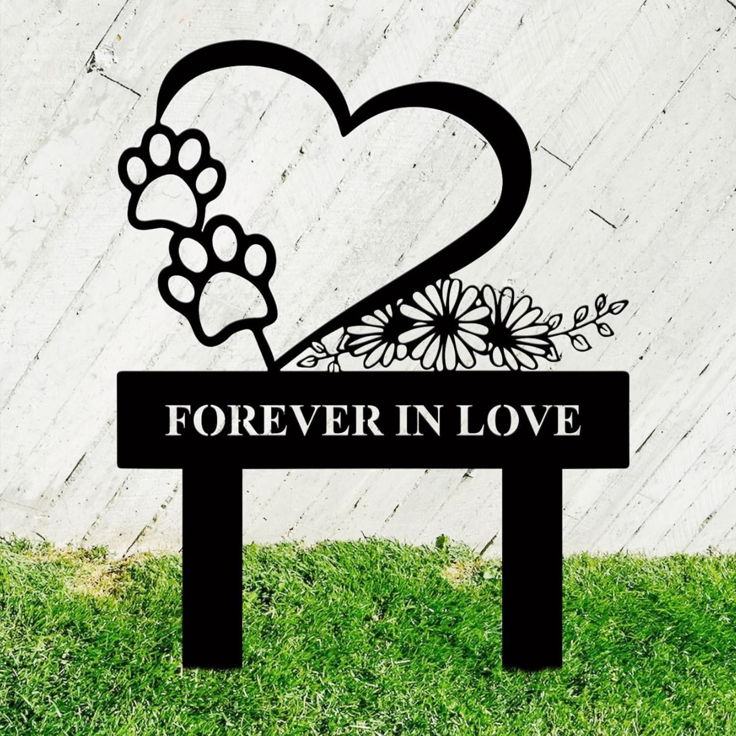 Pet Memorial Garden Stake for Dog or Cat – Weatherproof Metal Grave Marker, D…