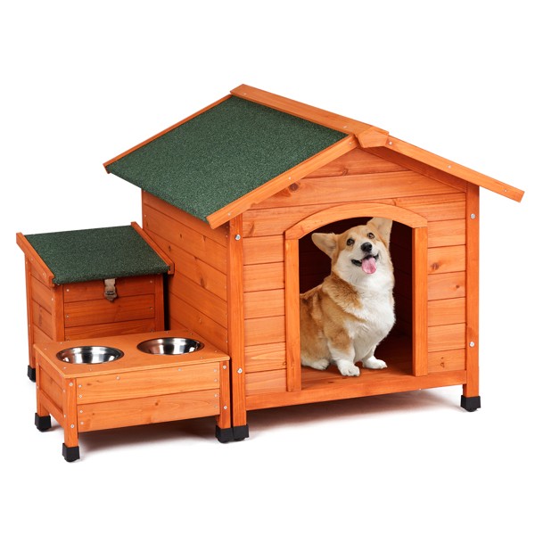 88x106x77cm Green Asphalt Roof Golden Red Main Body Fir House Type Cat And Dog H