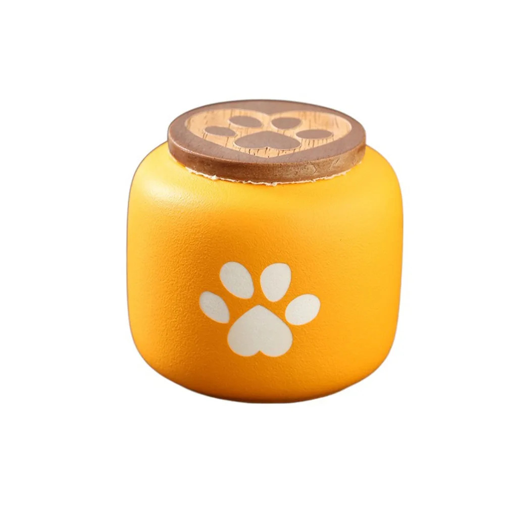 Cute Ceramic Pet Urn Memorial Ashes Box with Lid Moisture Proof