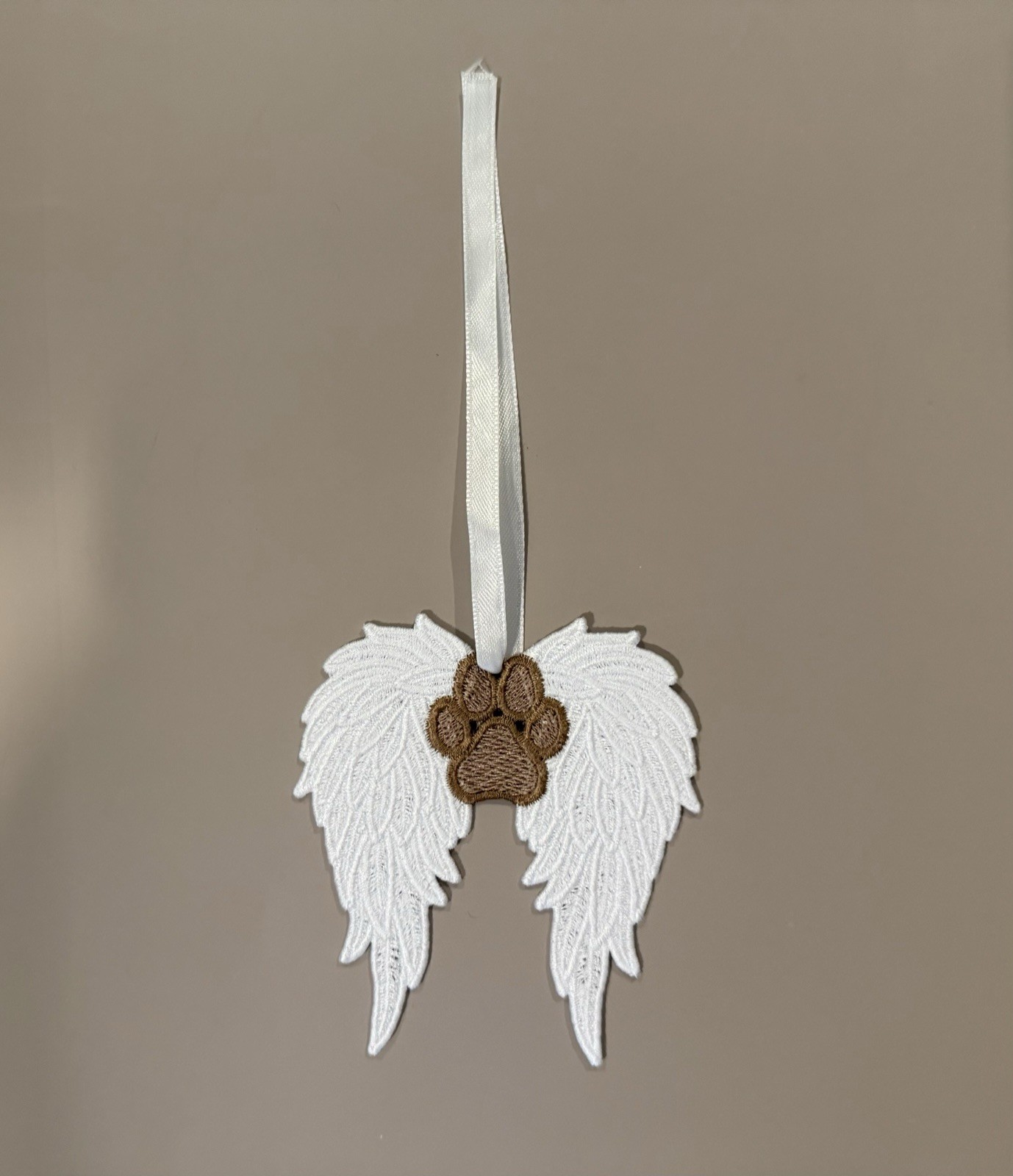 Pet Memorial Angel Wings Ornaments Embroidered Loss Of A Pet Gift.