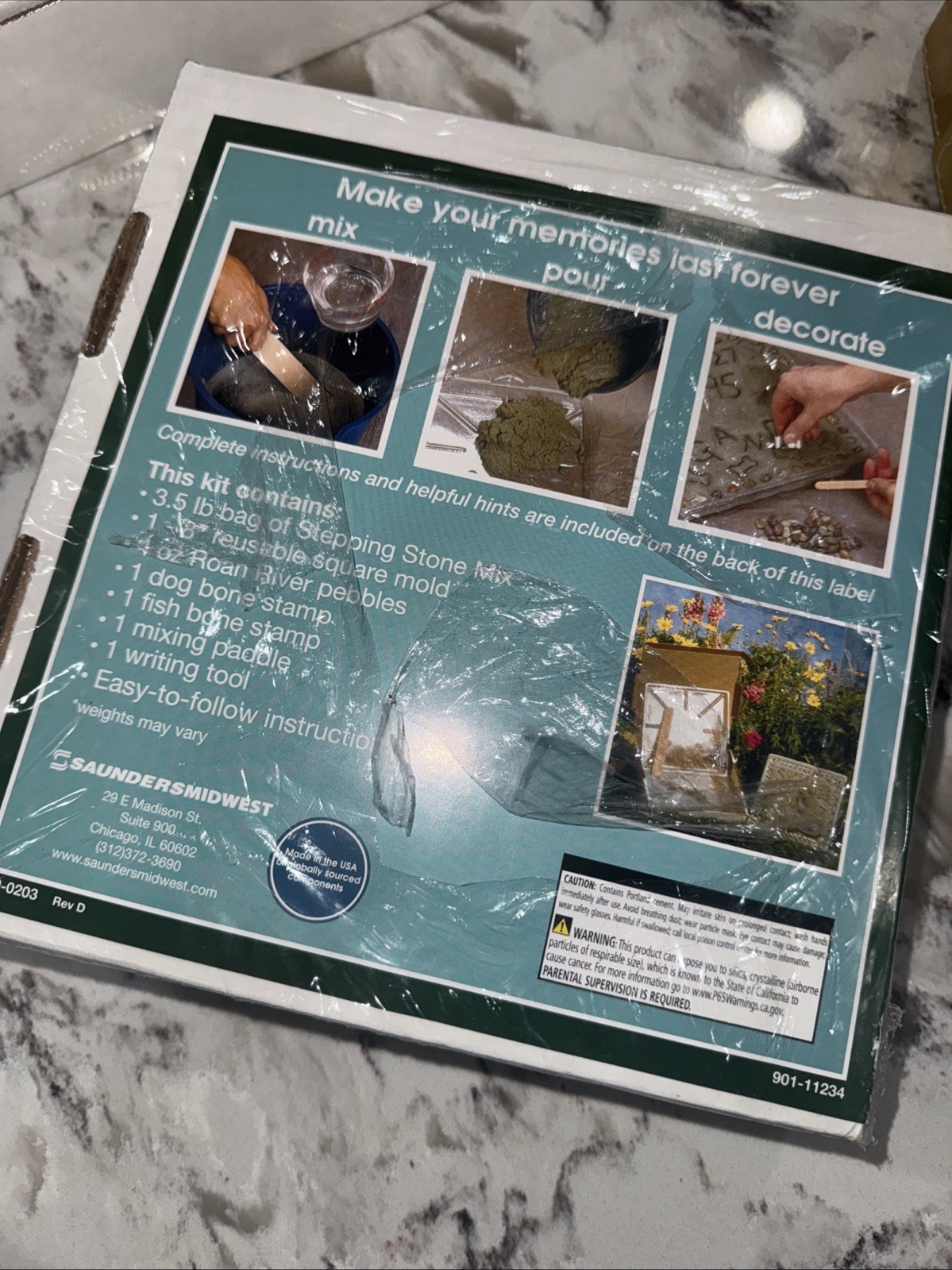 Paw Print Kit Milestones Stonecraft 8″ Stepping Stone Memory