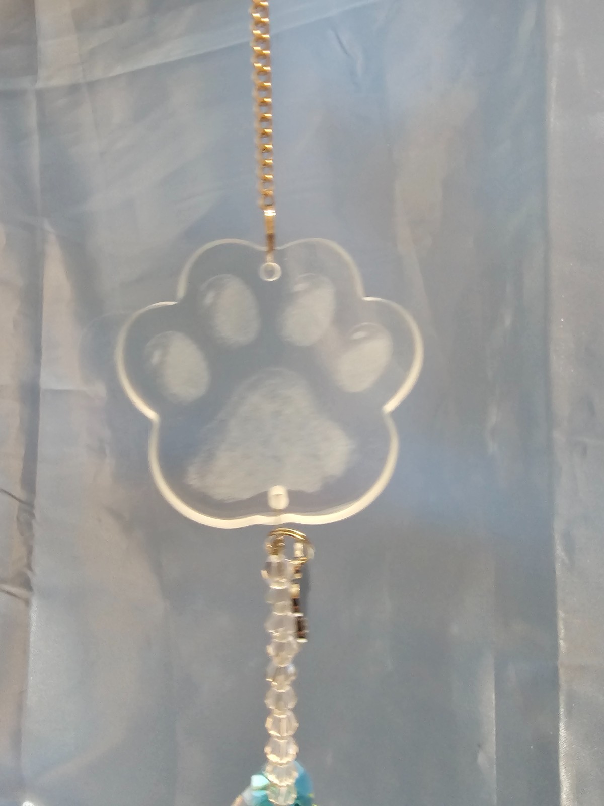 JASGARDE PET MEMORIAL SUNCRATCHER PET LOSS DOG PAW MEMORIAL GIFT WITH BOX – NEW