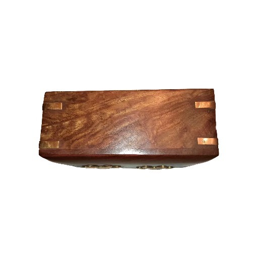 Pet Urns for Small Dog Ashes – Rosewood Handcrafted – Inlaid Brass Paw Prints