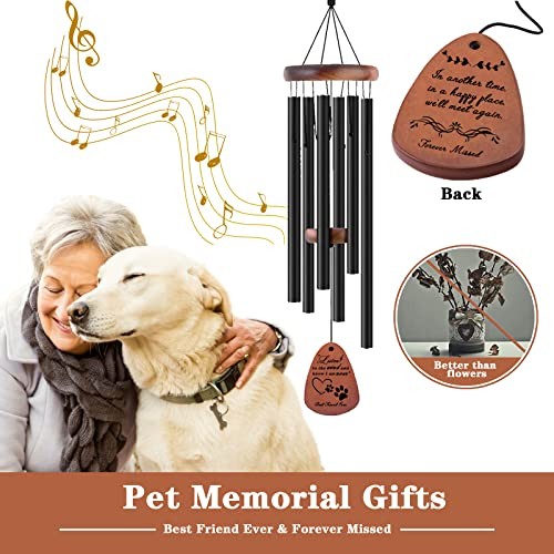 28″ Dog Memorial Wind Chimes Pet Loss Sympathy Gift Remembrance Bereavement Deco