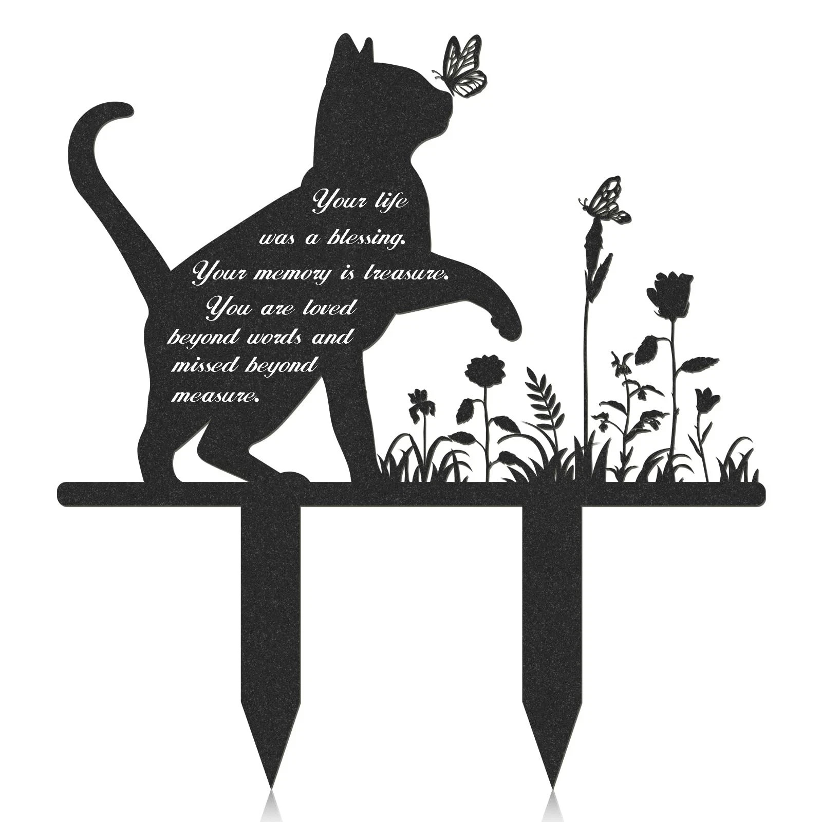 Memorial Pet Grave Markers, Metal Cat Garden Stake Plaque Cemetery Outdoors, …