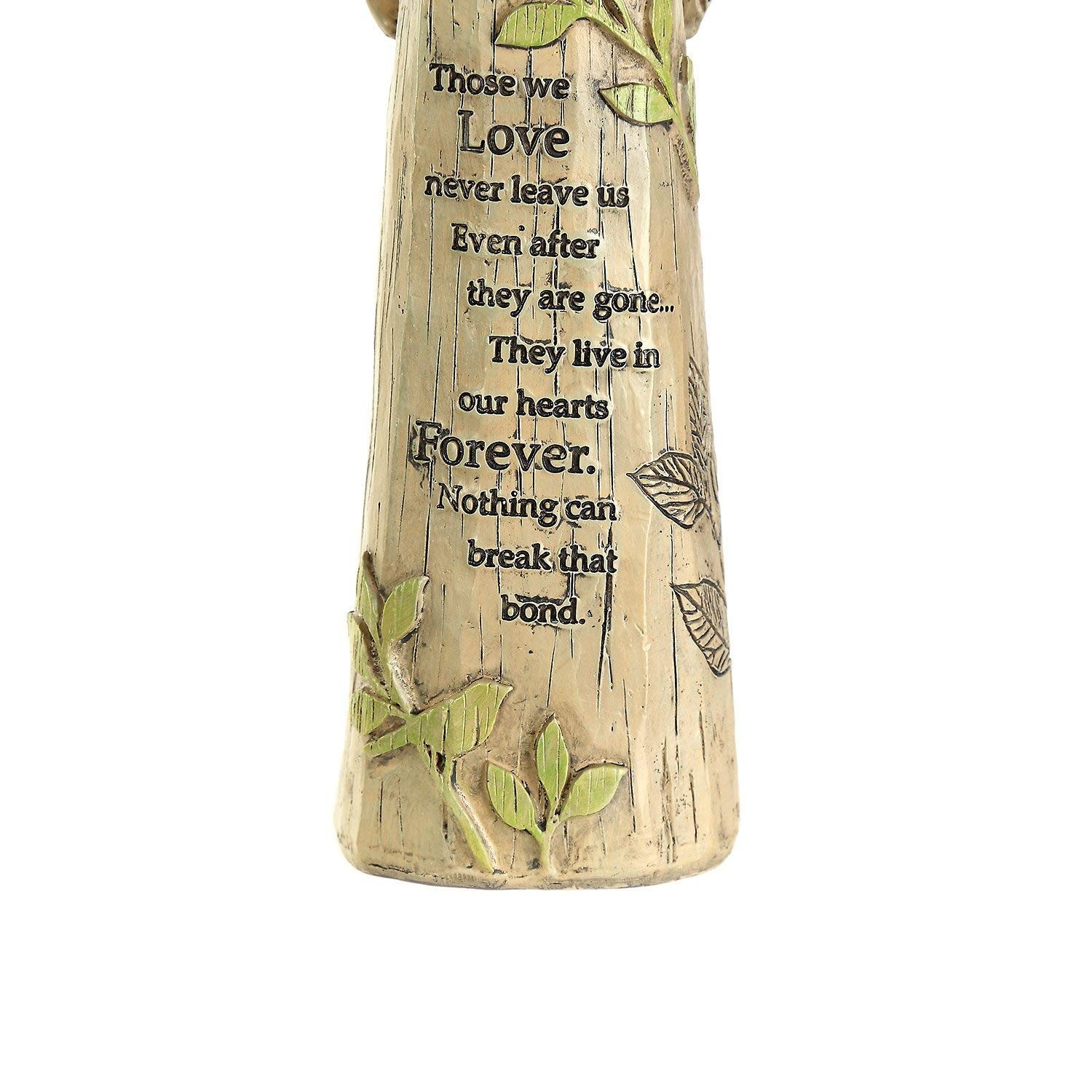 Memorial Angel Statue with Bird, Sympathy Gift for Loss of Loved One, 10 Inch…