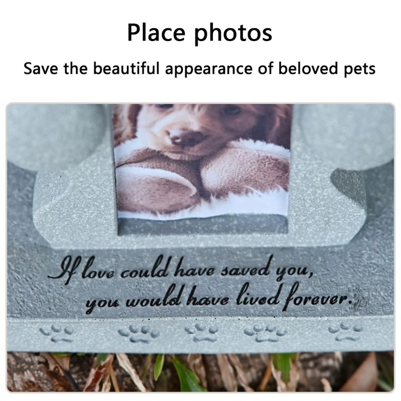Weatherproof Memorial Stone for Pet Indoor or Outdoor Display Sculpture
