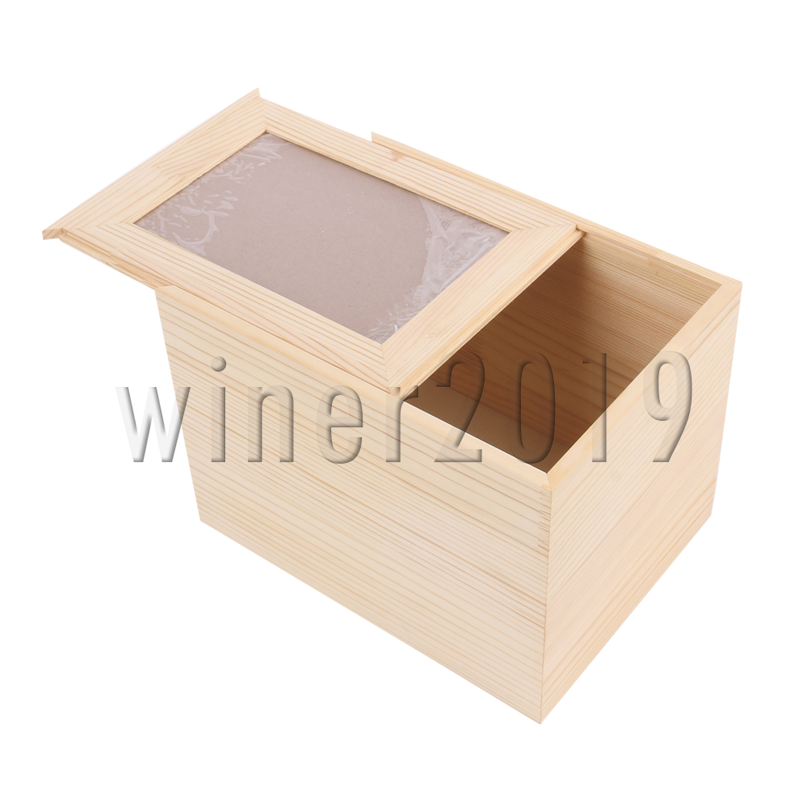 Natural Wood Pets Ashes Memorial Box Cremation with Photo Frame 6.3″x6.3″x8.66″