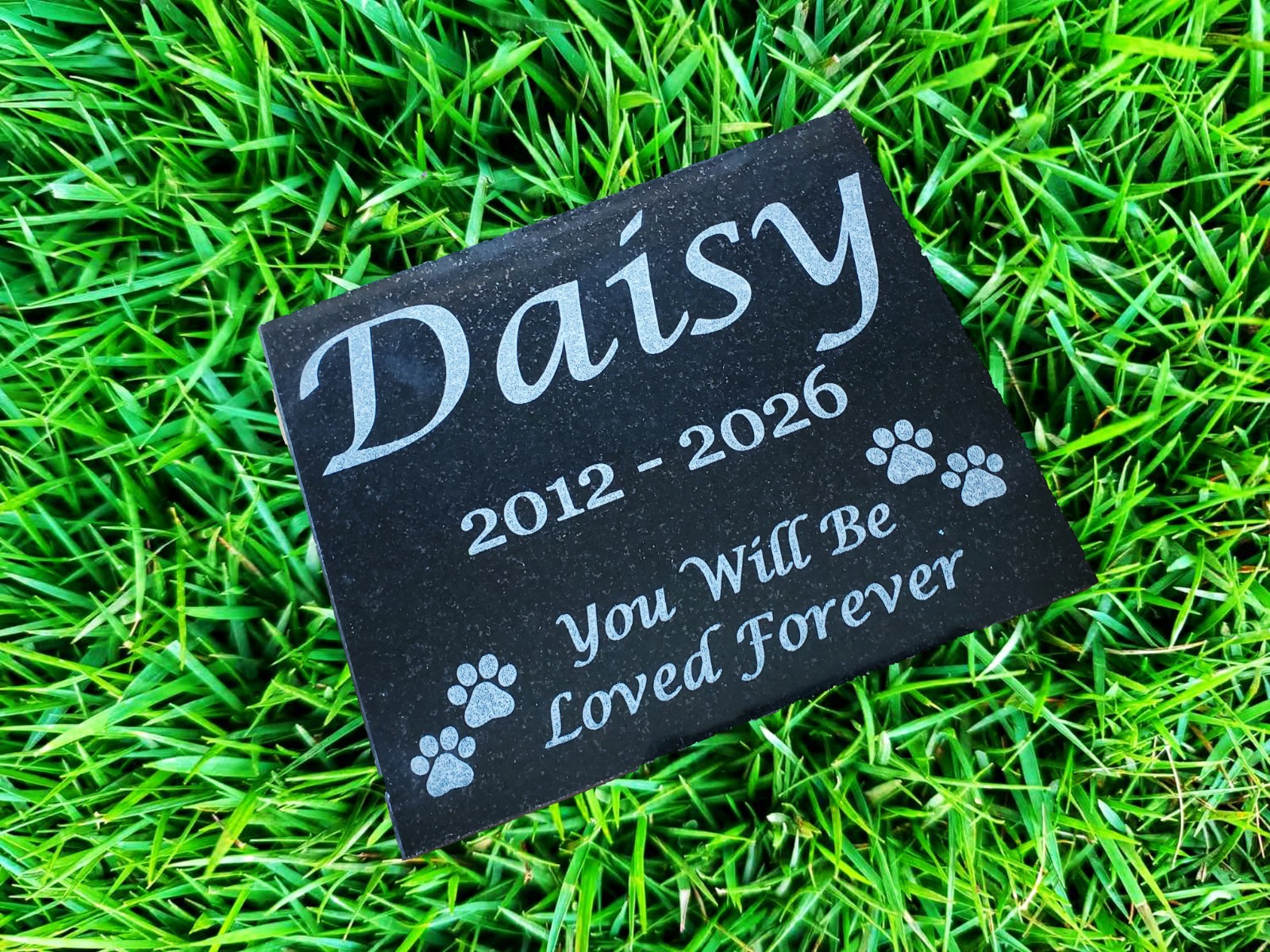 Grave Marker Headstone Garden Pet Loss Memorial Burial Stone Granite Plaque A4