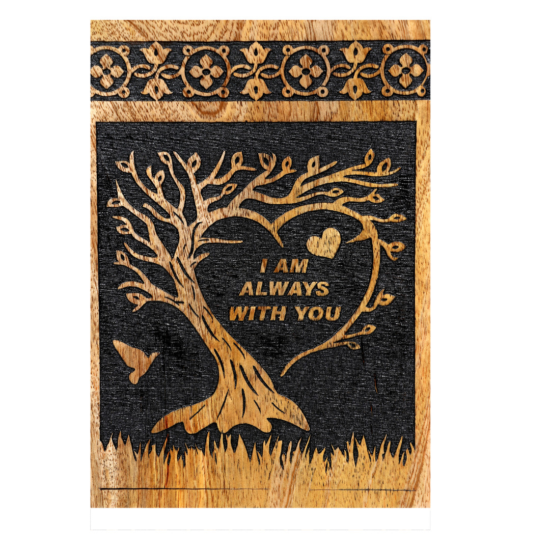 Human Ashes Adult Male Female, Wooden Urns Box Mango Wood Cremation Urns for