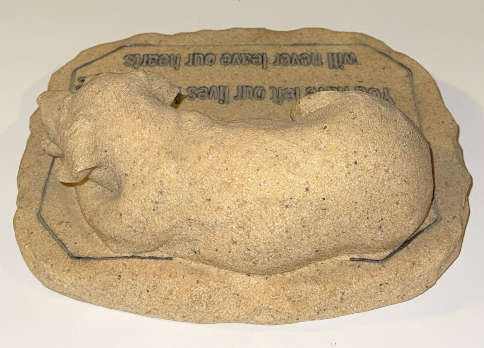 Dog Pet Memorial Sleeping Dog “You have left our lives never leave our hearts”