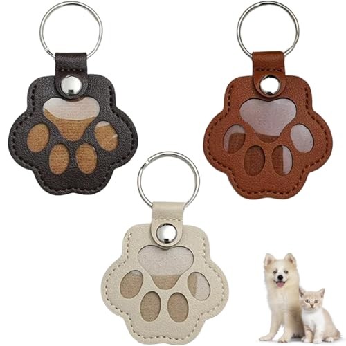 Cat Dog Hair Storage Keychain, Pet Hair Keychain, Fur Black+white+brown