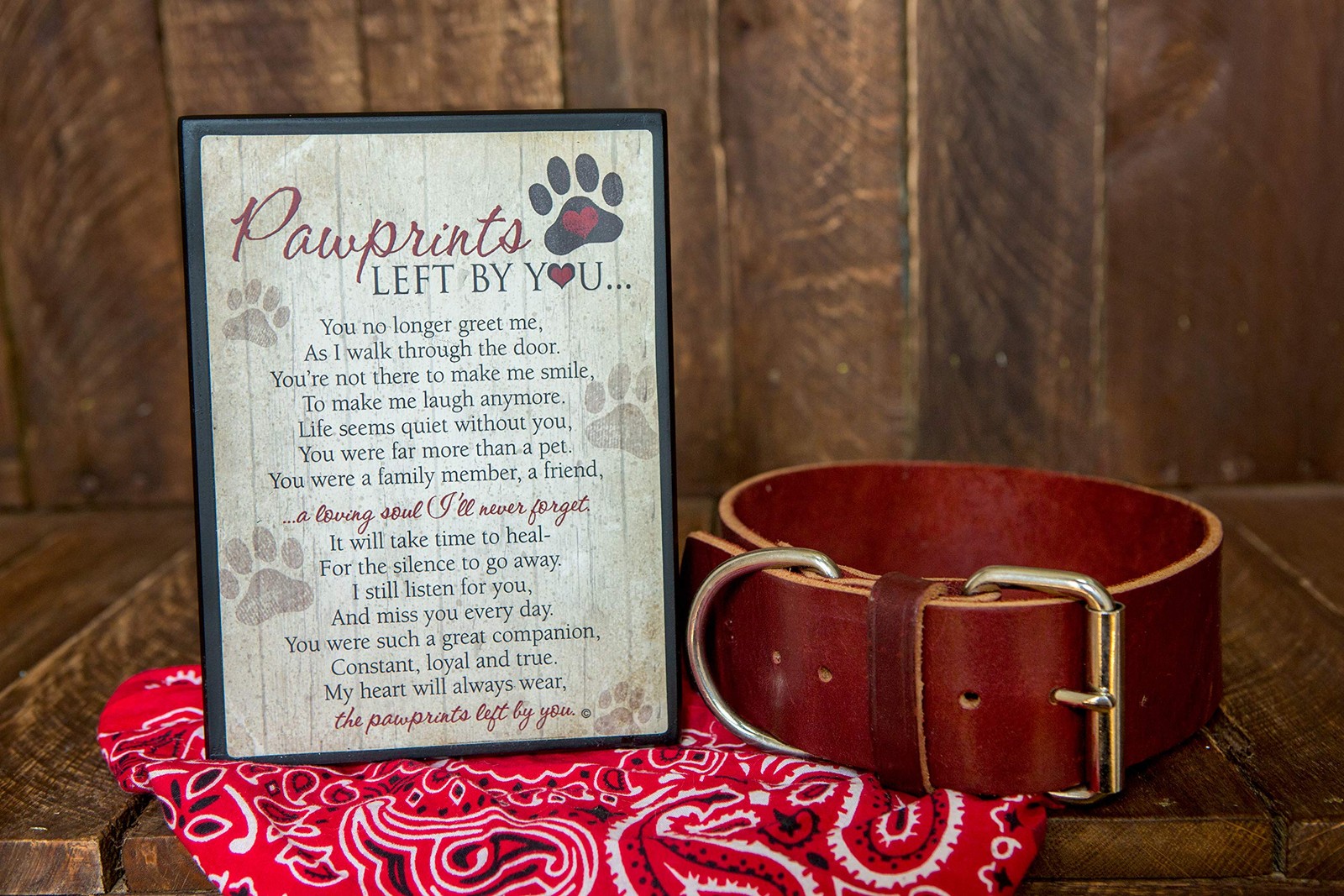 Pawprints Left By You Pet Memorial Plaque – Remembrance Offering For Grieving