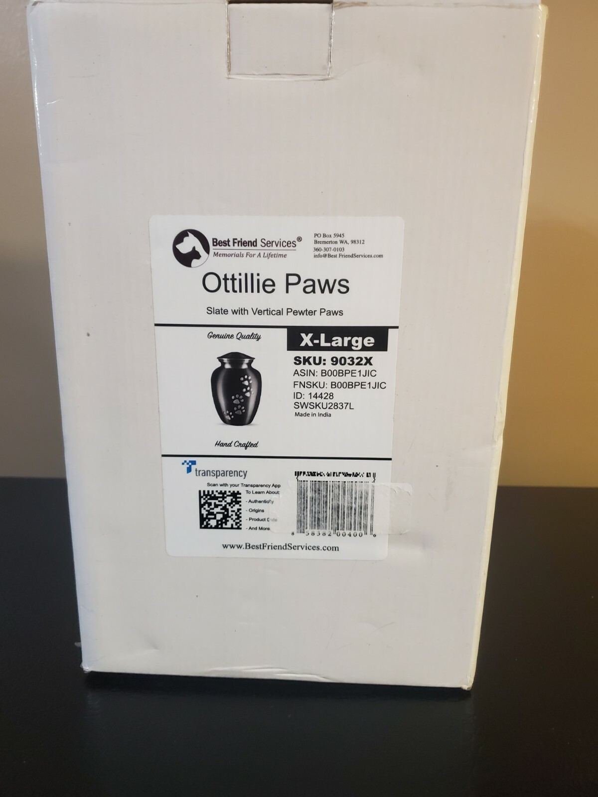 Best Friend Services Ottillie Series Pet Urn X-Large