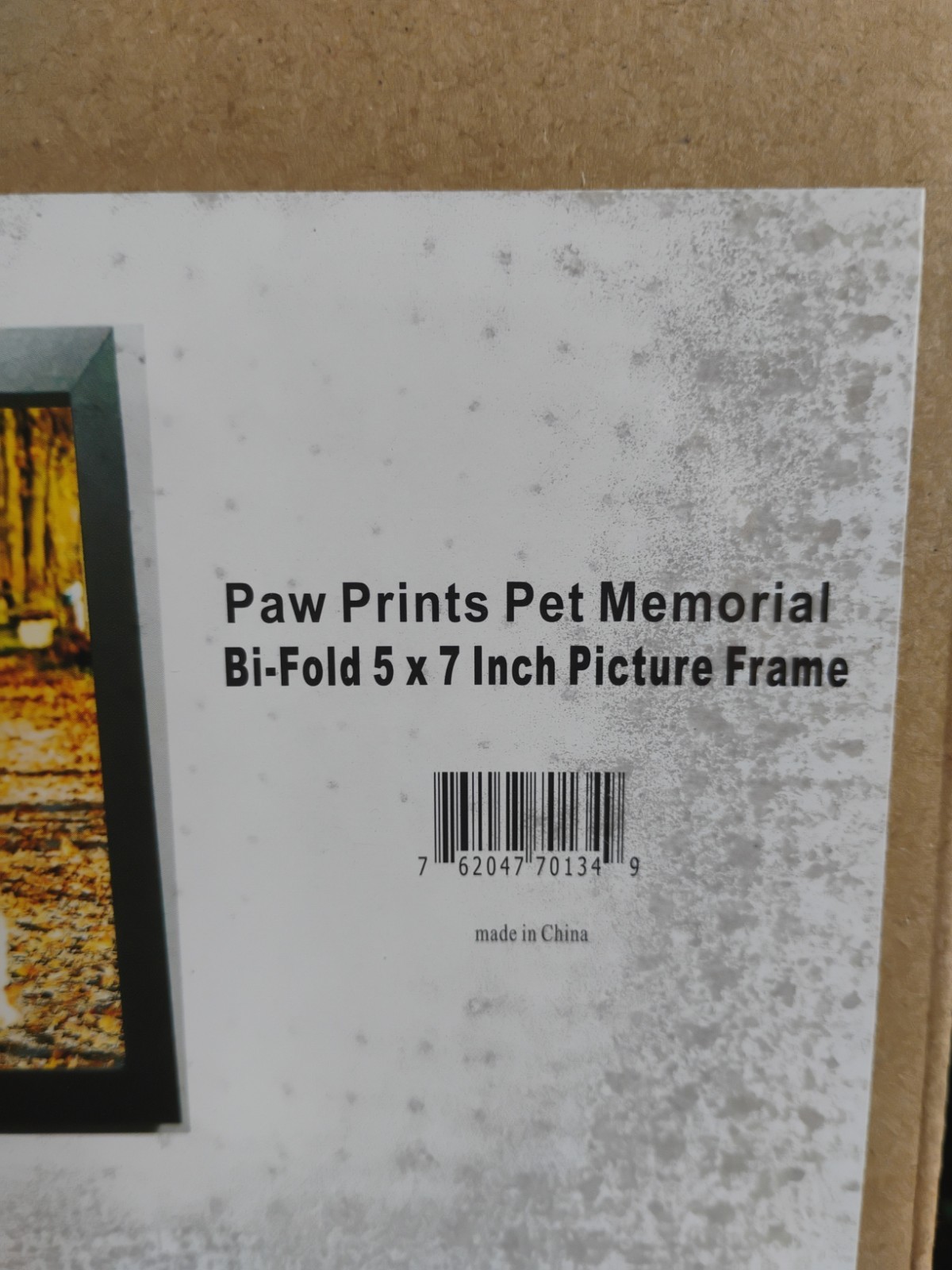 Paw Prints Pet Memorial Picture Frame