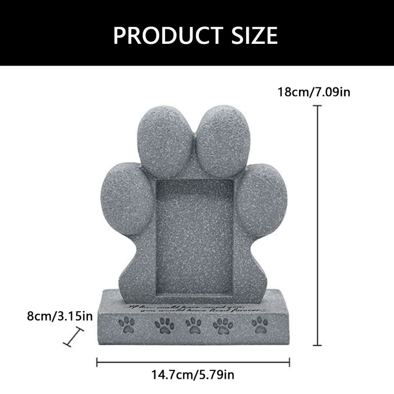 Weatherproof Memorial Stone for Pet Indoor or Outdoor Display Sculpture