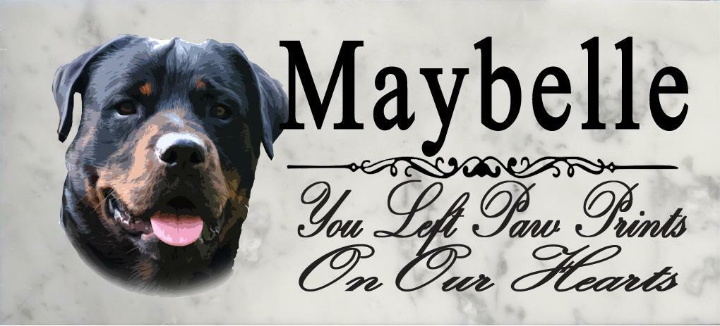 Customized Rottweiler Memorial Stone Dog Grave Marker Pet Garden Plaque