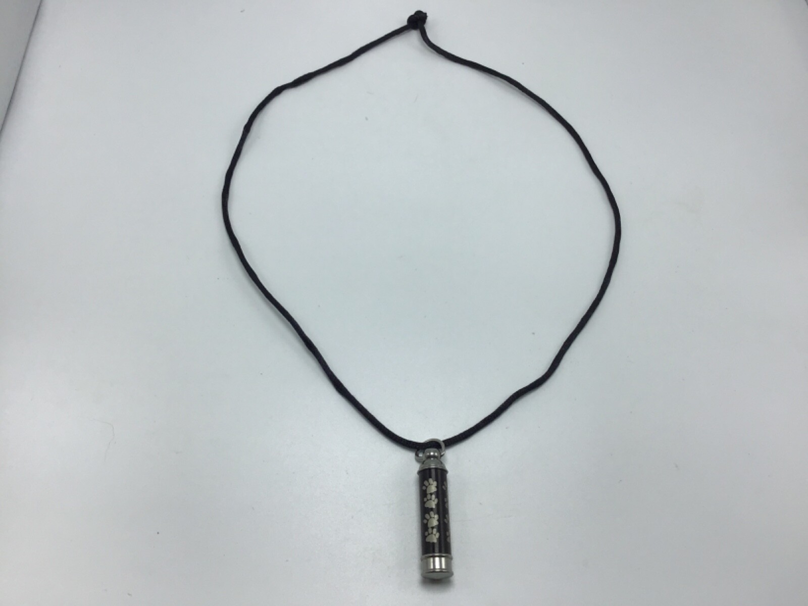 Pet Cremation Jewelry Cylinder Paw for Dog Cat Urn Necklace Memorial Keepsake