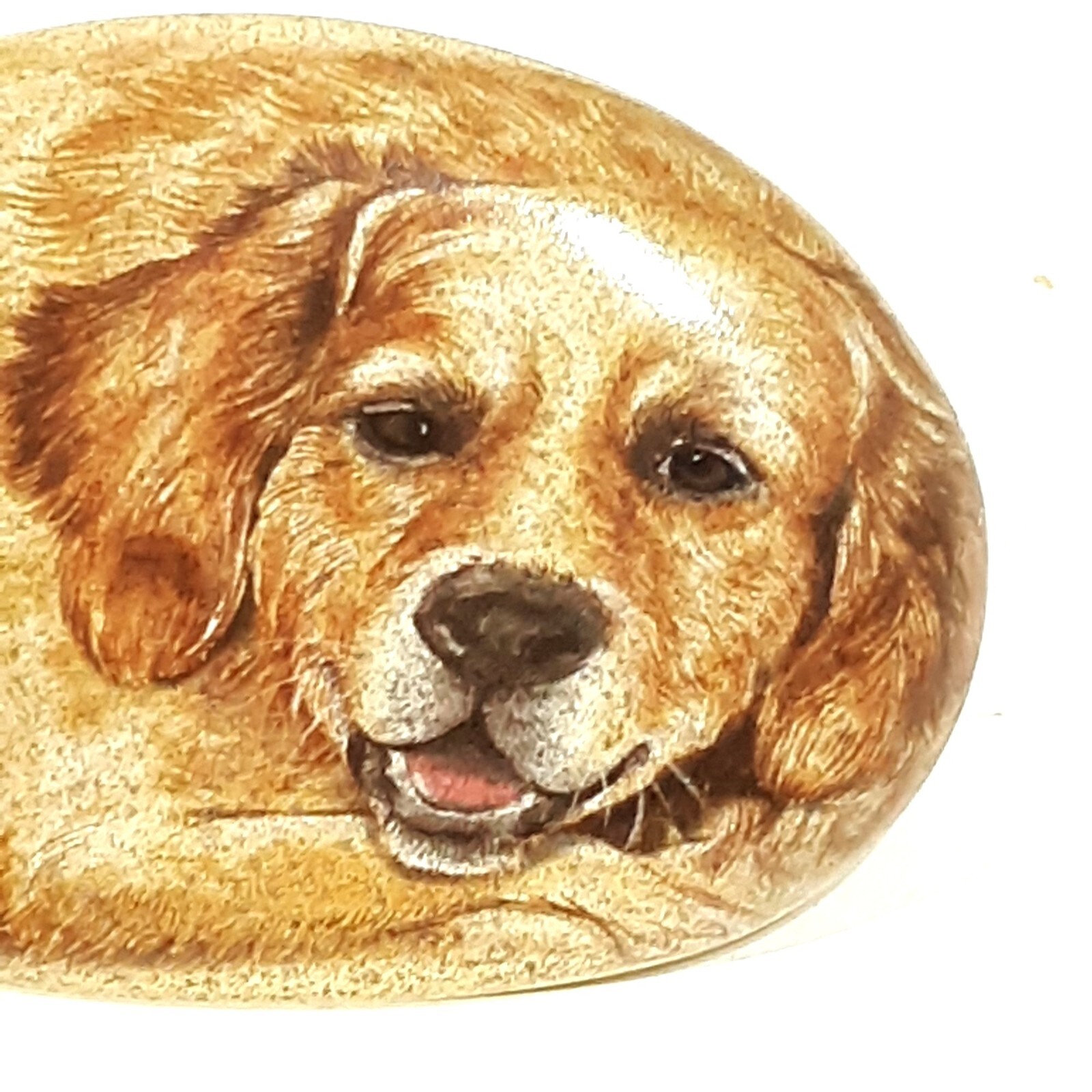 Painted Stone Golden Retriever Dog Pet Memorial