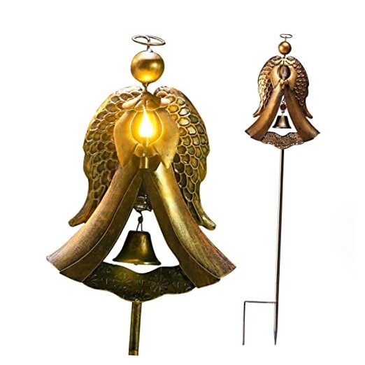 Solar Metal Grave Decorations for Cemetery Perfect as Angel Angel Stake