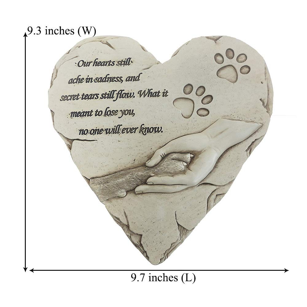 Heart Shaped Pet Dog Memorial Stones Grave Markers, Pet Dog Headstones Memori…