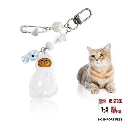 Blue Waterproof Pet Fur Memory Keychain – Cat Hair Keepsake