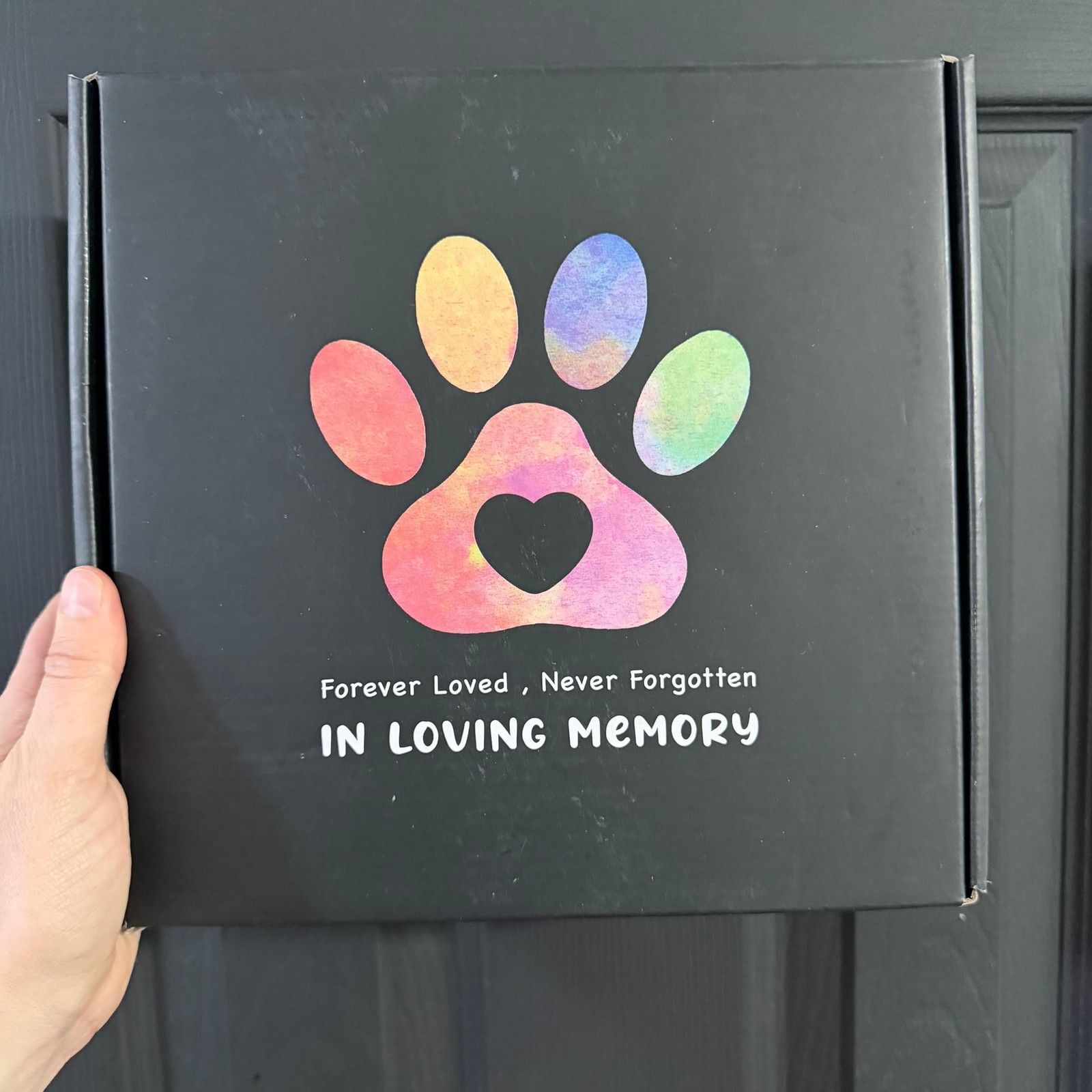Wooden Pet Memorial Picture Frame with Collar Holder – “You Were My Favorite Hel