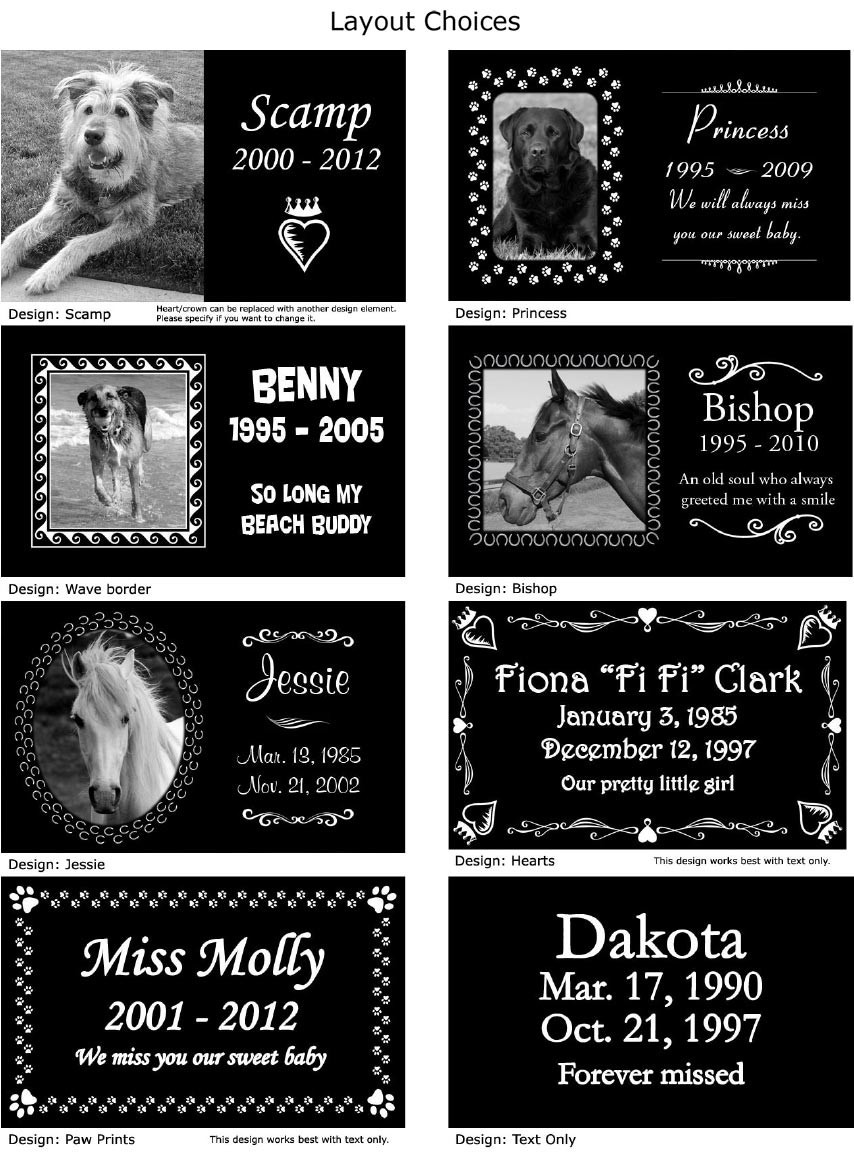 Standard Pet Grave Marker Headstone (Medium 14″ x 8″ x 1″) for Dogs & Cats