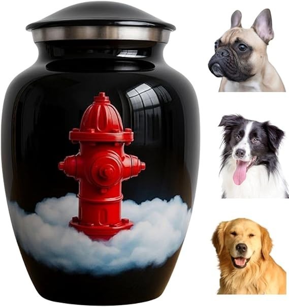 Dog Urn for Ashes For Dogs Up to 80 lbs – Red Fire Hydrant Urn