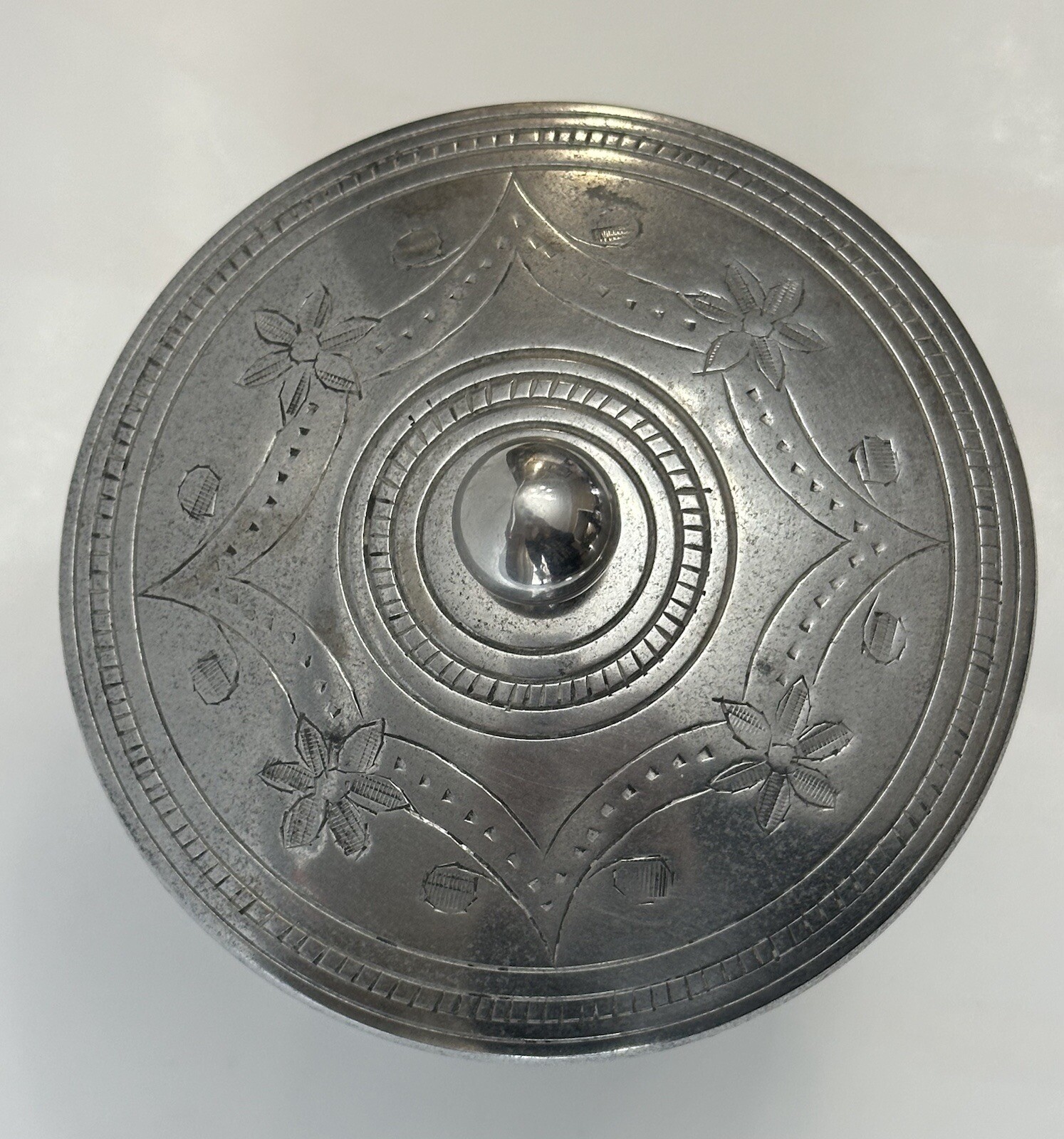 VINTAGE HAND CHASED URN SPUN ALUMINUM HAND MADE