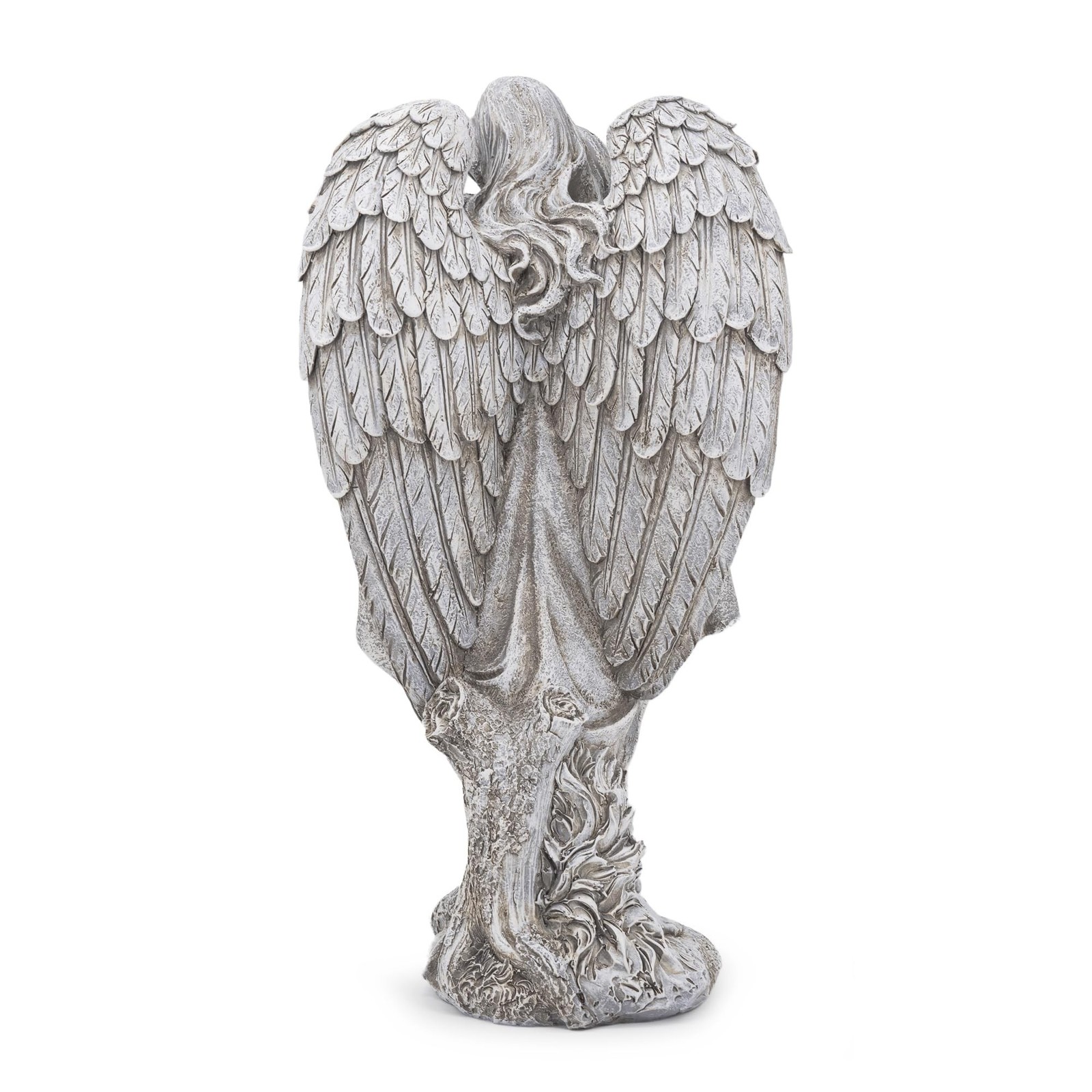 basen Angel Garden Statue Outdoor, Memorial Angel Figurine for Grave Yard Law…