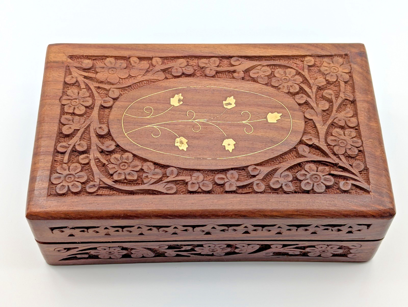 Handcrafted Rosewood Cremation Urn Small Pet Ashes Cat Dog Tree Of Life Keepsake