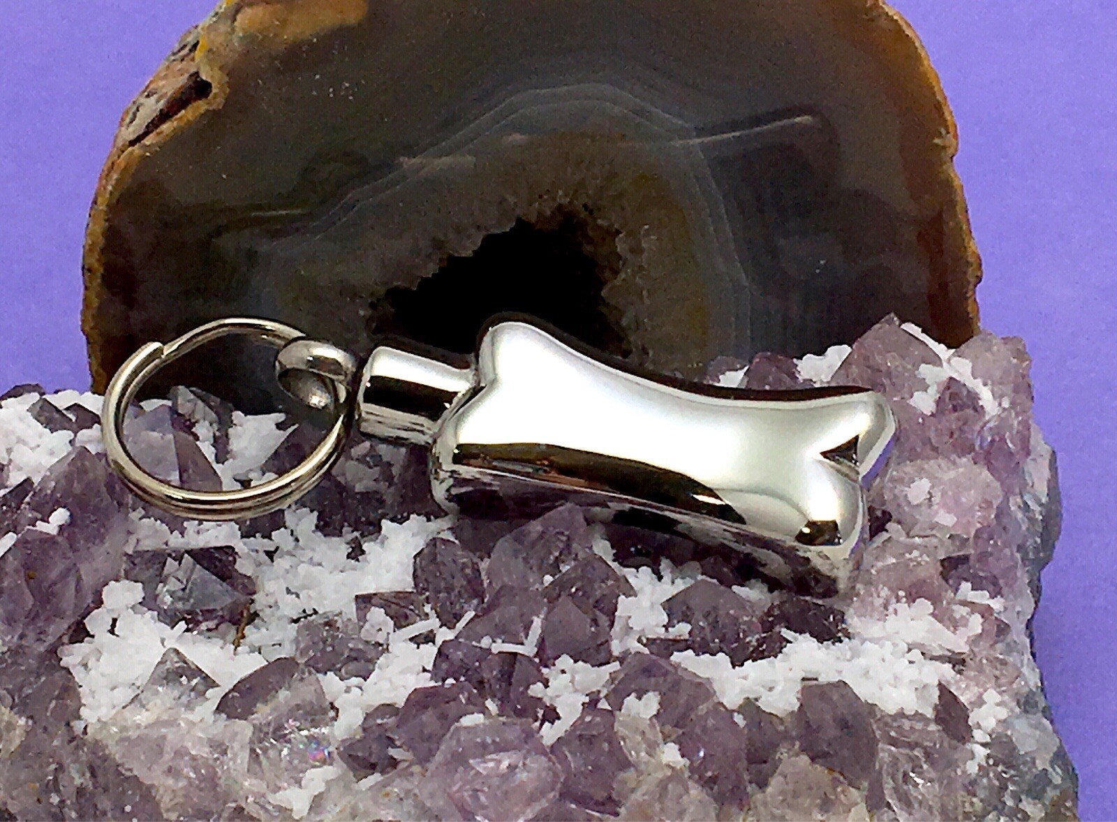 Dog Bone Cremation Necklace Mens Unisex Urn Jewelry Pendant for Ashes Cremains