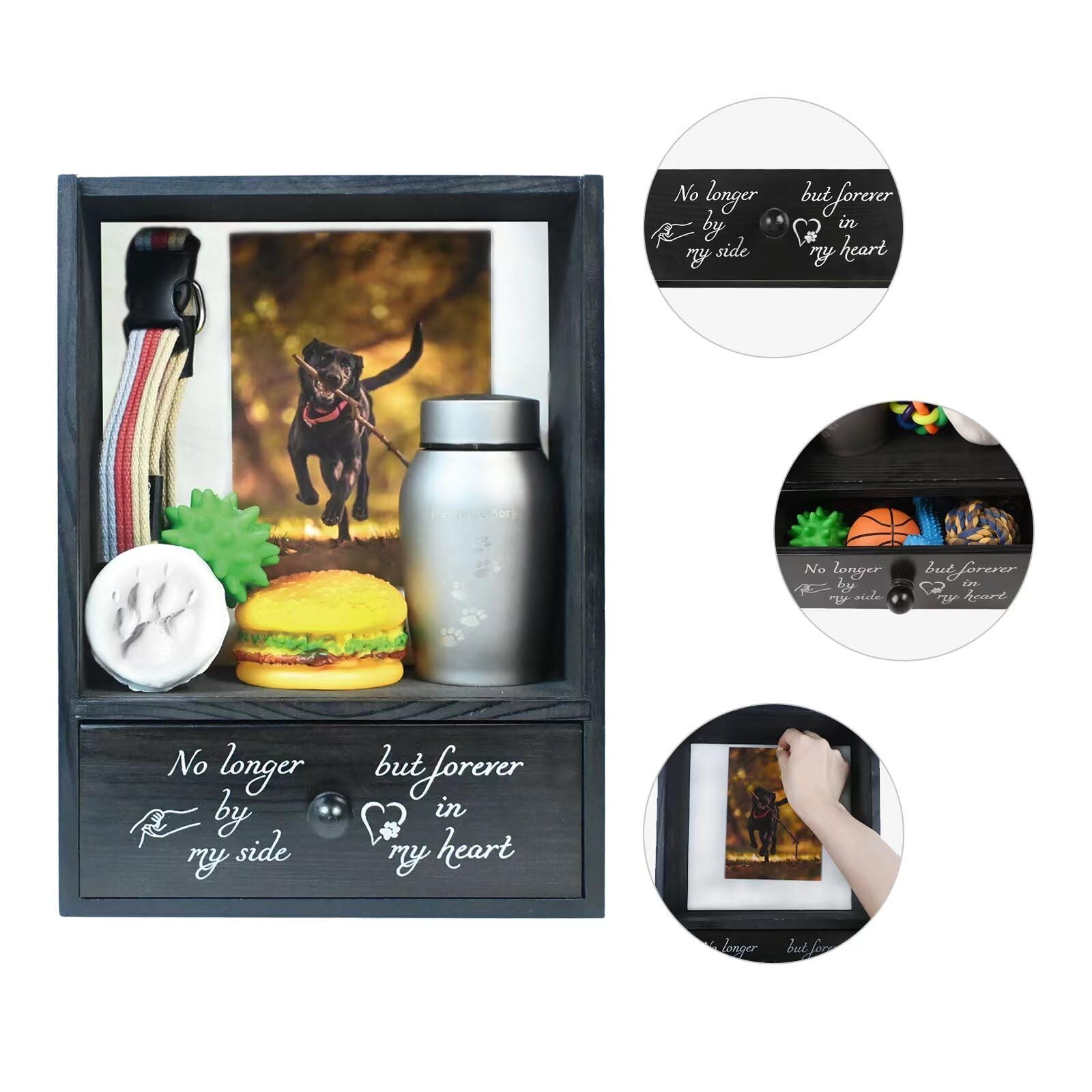 Pet Memorial Shadow Box Keepsake 9.3×13 Dog Memorial Gifts for Loss of Dog De…